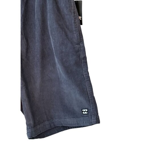 Billabong Mens Short 20" Medium Corduroy Drawstring Waistband Grey NWT - Picture 2 of 6